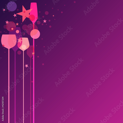 Purple Party Glasses