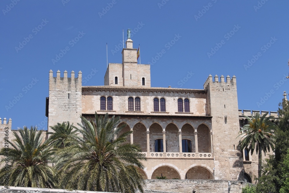 Fototapeta premium Palma de Maiorca palazzo dell'Almudaina