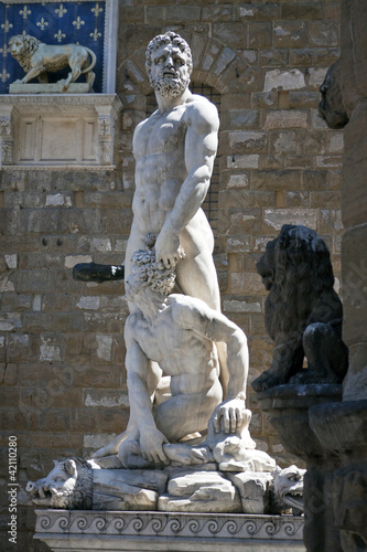 Statue Of Hercules And Caucus, Florence, Italy