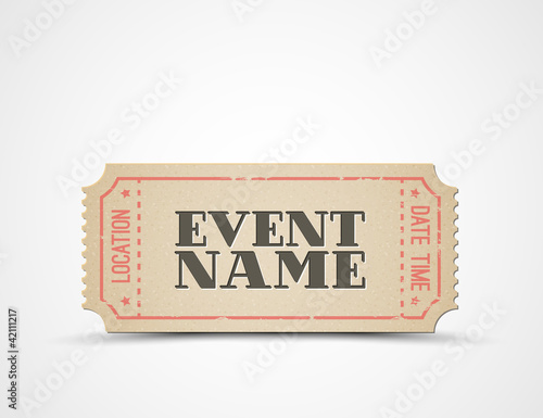 Vector ticket as a template for your event