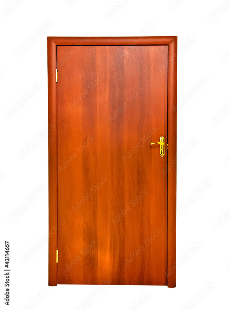 closed door isolated on white closed door isolated on white