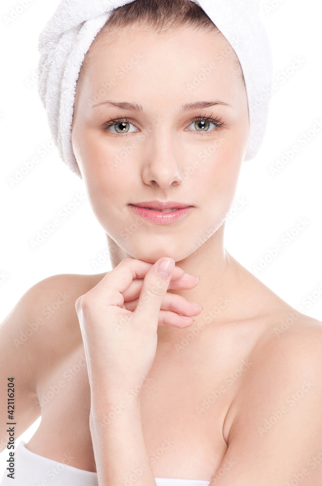 Portrait of young woman with perfect skin Portrait of young woman with perfect skin