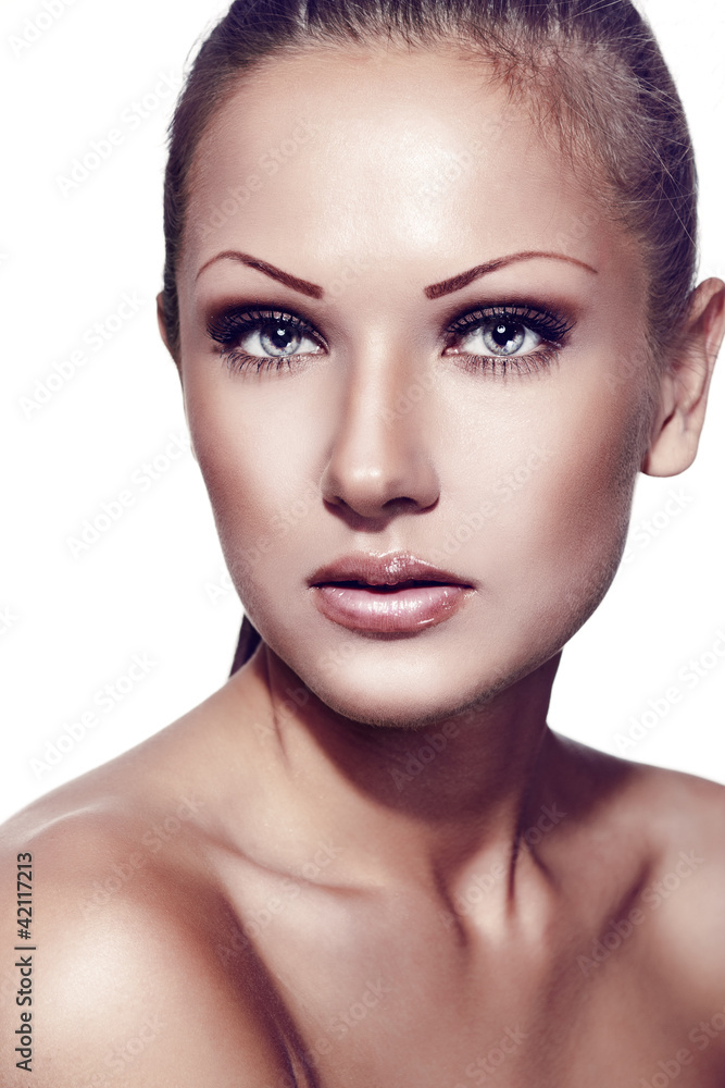 closeup portrait of a fashion model closeup portrait of a fashion model