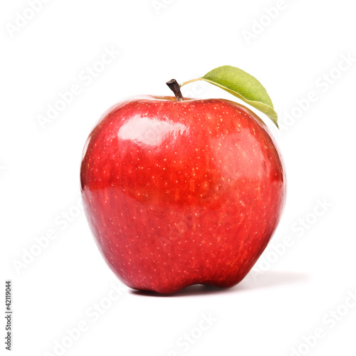 isolated juicy red apple