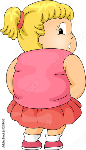 Overweight Girl Looking Back