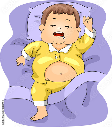 Overweight Boy Sleeping