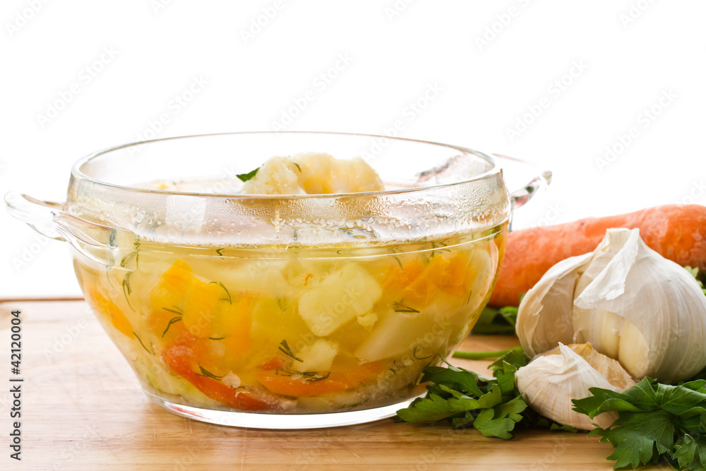 vegetable soup with cauliflower vegetable soup with cauliflower