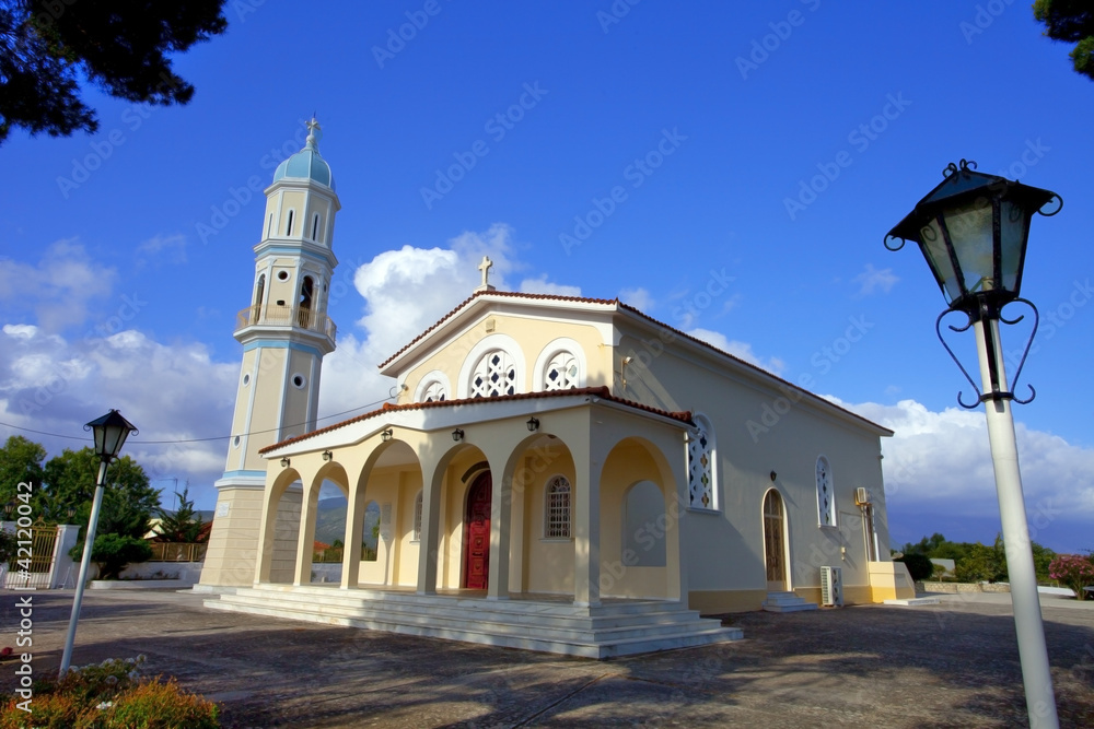 grèce; ioniennes, kefalonia : église