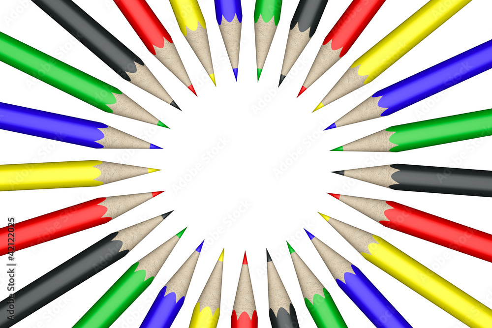 Pencils in circle