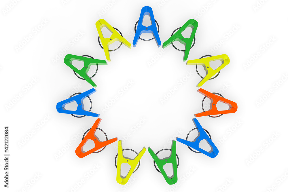 Obraz premium Colorful clothespins