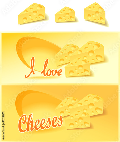 Cheese isolates and for advertising of cheese in the shop