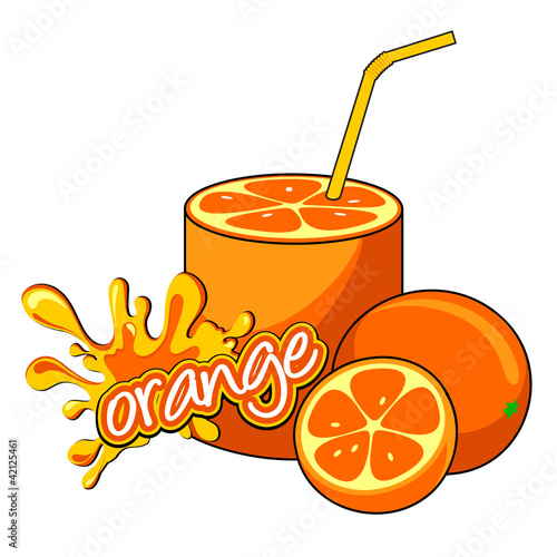 Orange juice bottle