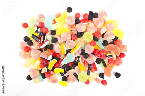 mixed colorful sugar candy background
