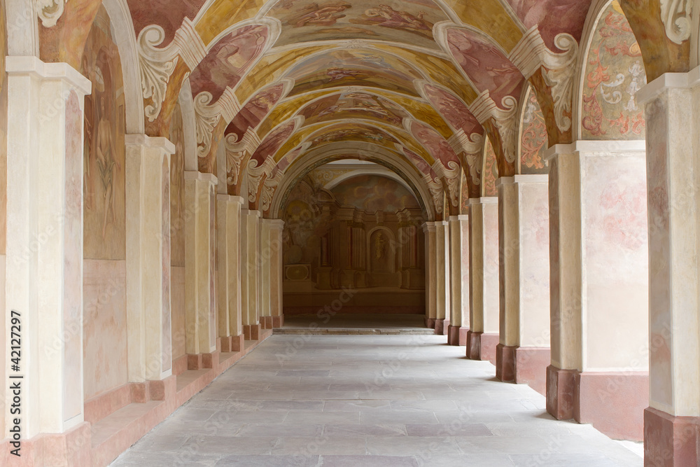Decorative ornate church tunnel