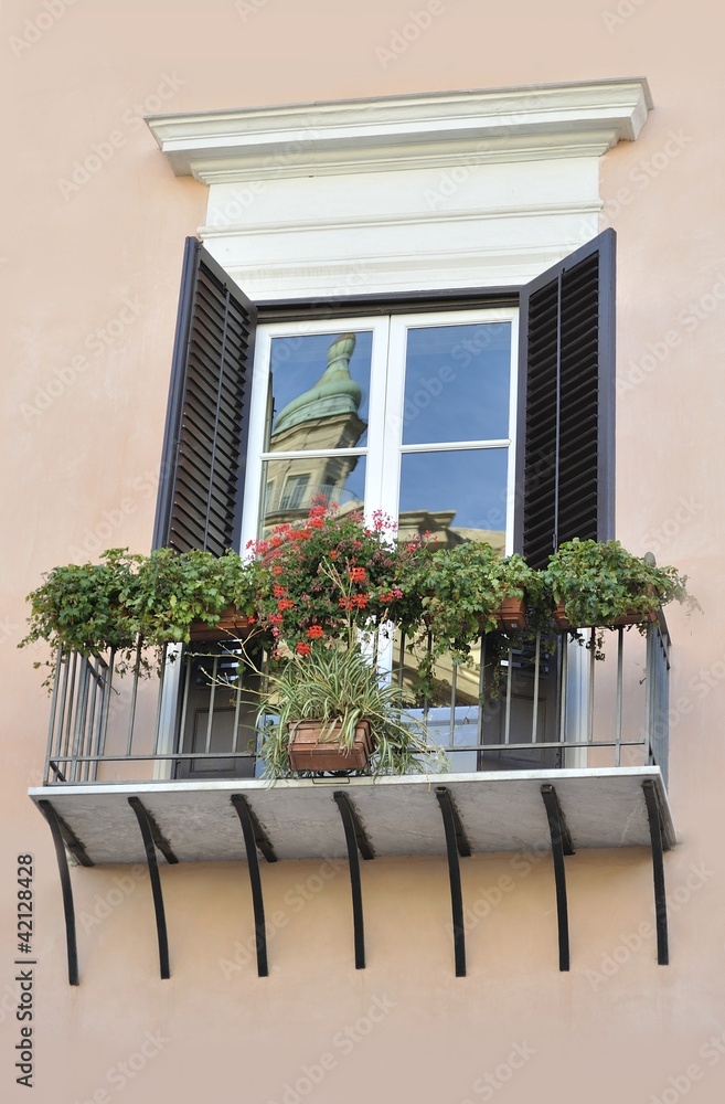 balcone con piante