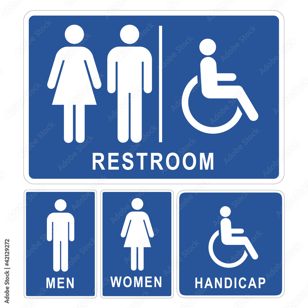 Restroom sign Restroom sign