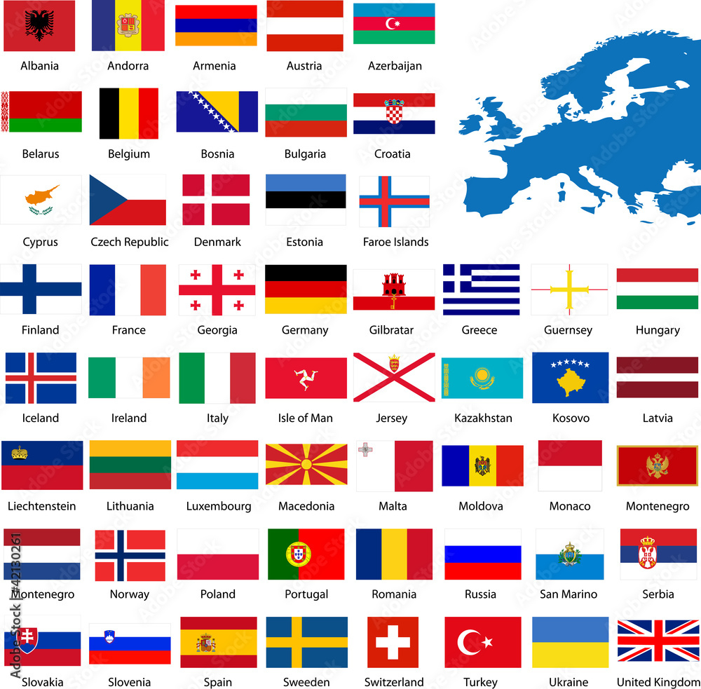 Naklejka premium Drapeau europe