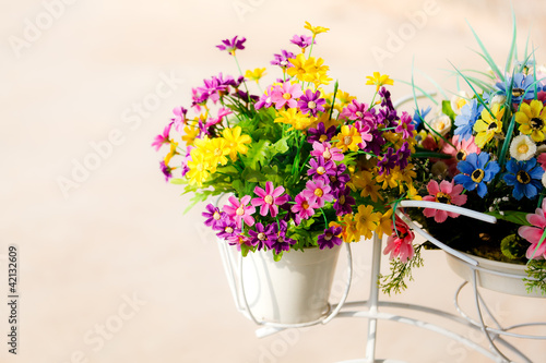 Fototapeta Naklejka Na Ścianę i Meble -  Beautiful artificial flowers