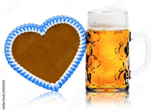 Lebkuchenherz und Bier
