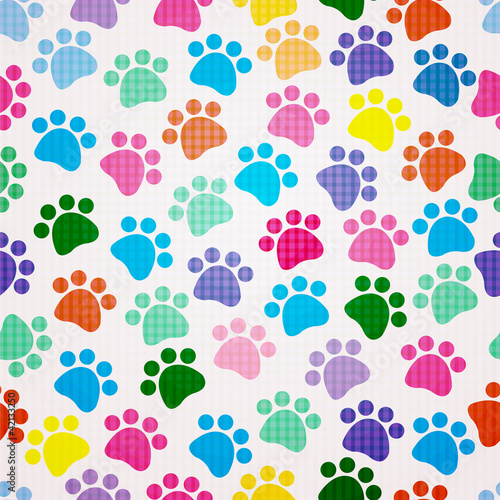 animal tracks seamless pattern