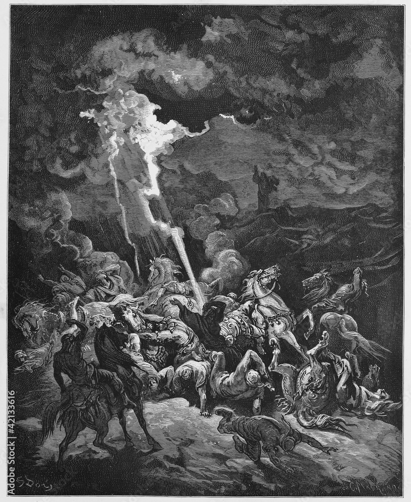 Elijah destroys the messengers of Ahaziah