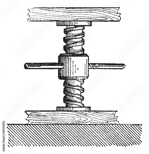 Mechanical Jack, vintage engraving