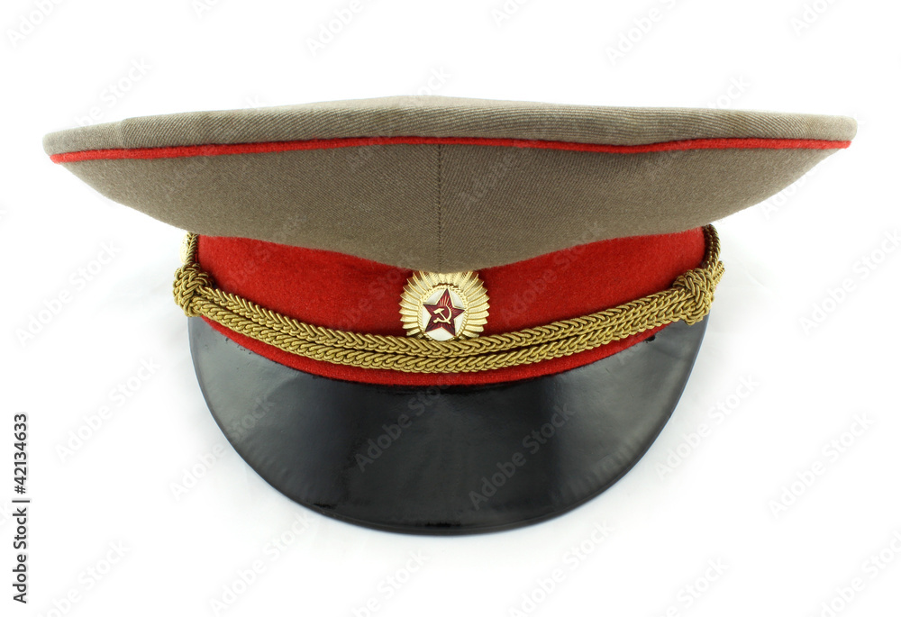 Casquette officier russe - armée rouge - vue de face Stock Photo | Adobe  Stock