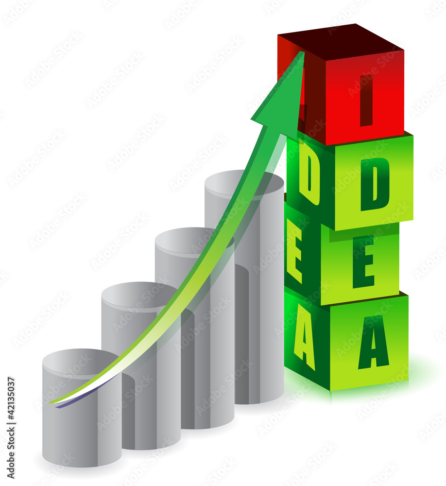 idea graph illustration design over white background idea graph illustration design over white background