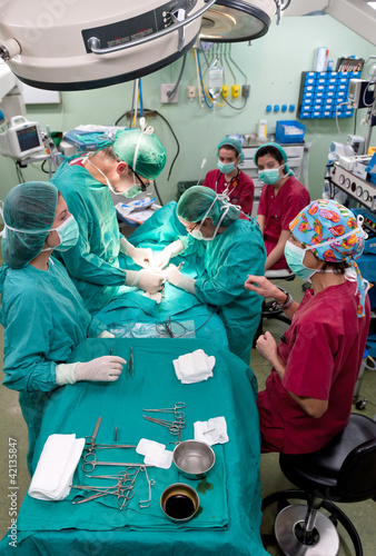 Aerial view of surgery oper...