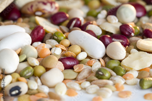 Mixed vegetables on a white background