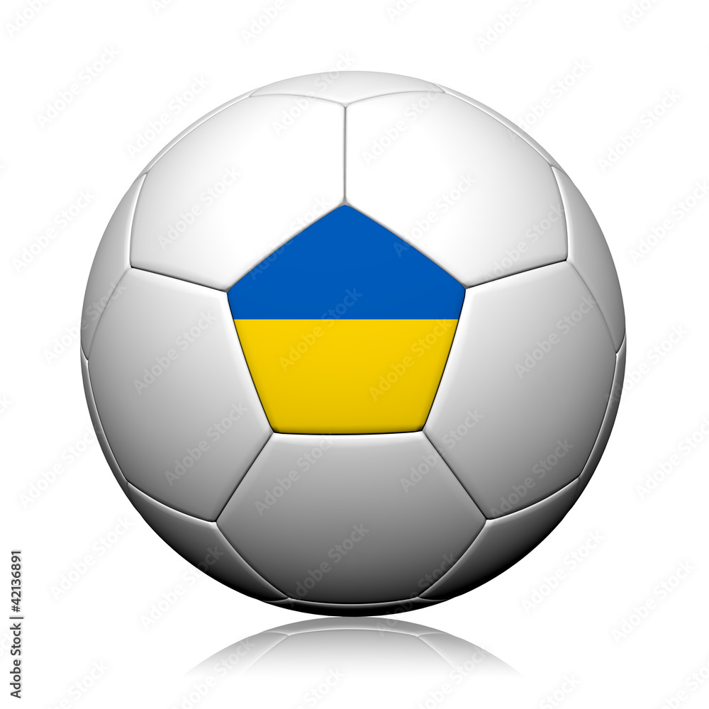 Ukraine Flag Pattern 3d rendering of a soccer ball Ukraine Flag Pattern 3d rendering of a soccer ball