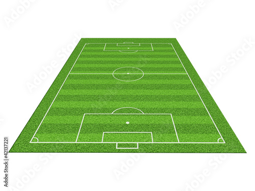 Soccer or football field isolate on white background