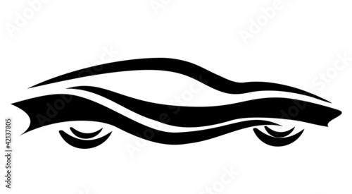 stylized car symbol, tattoo