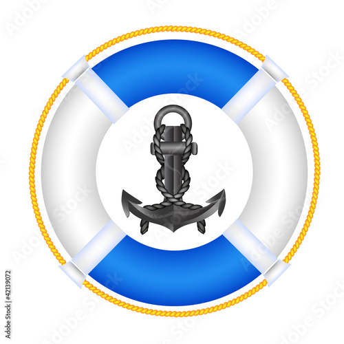 Lifebuoy with anchor