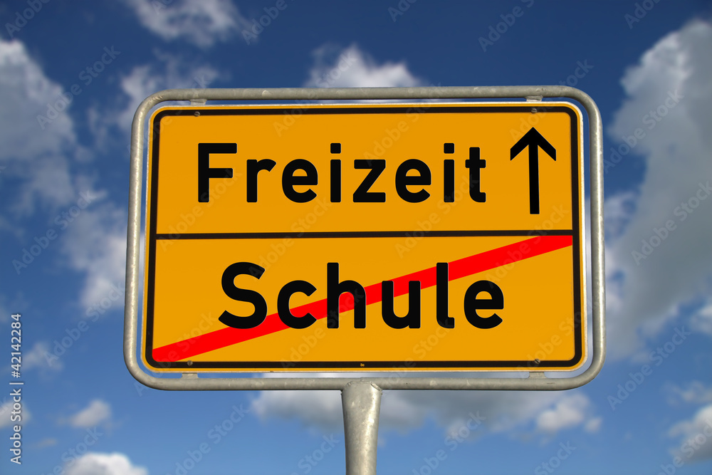 Deutsches Ortsschild Schule Freizeit Deutsches Ortsschild Schule Freizeit