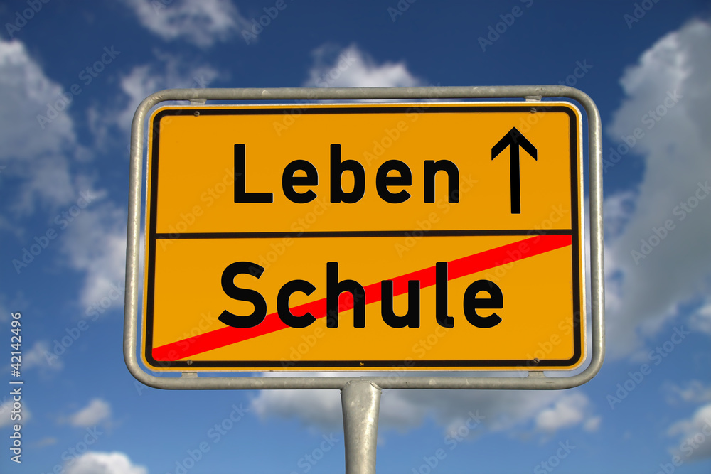 Deutsches Ortsschild Schule Leben Deutsches Ortsschild Schule Leben