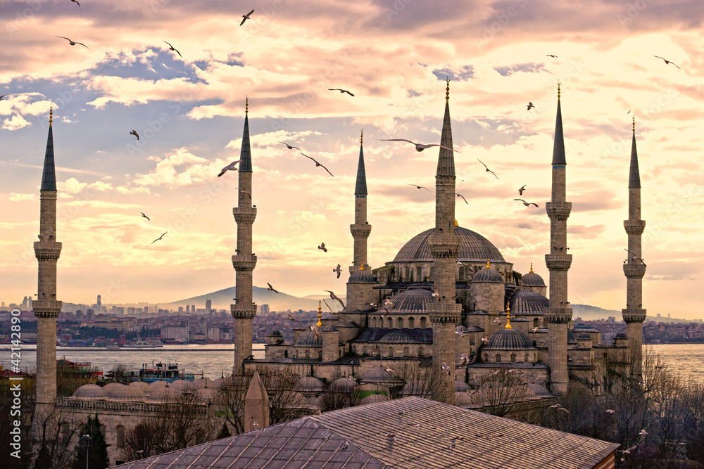 Obraz premium Błękitny Meczet, Stambuł, Turcja.