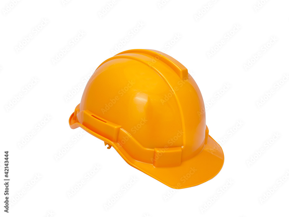Orange Safety helmet isolated on white Orange Safety helmet isolated on white