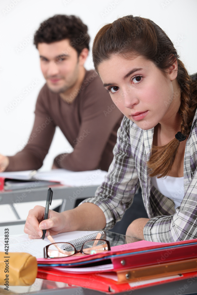 Young woman at university Young woman at university