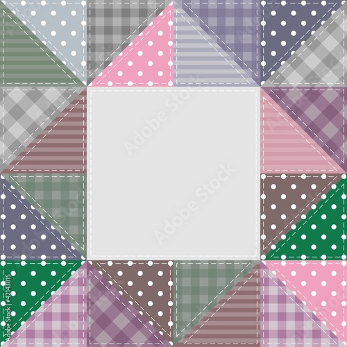 frame with patchwork elements