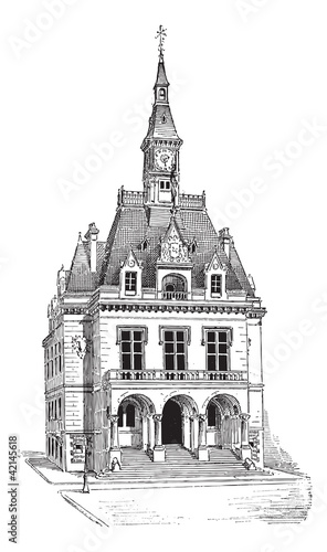 Town Hall at La Ferté-sous-Jouarre in Seine-et-Marne, Ile-de-Fra photo