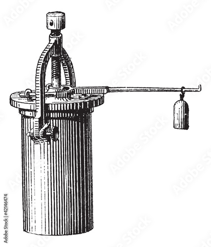 Pressure Cooker, vintage engraving
