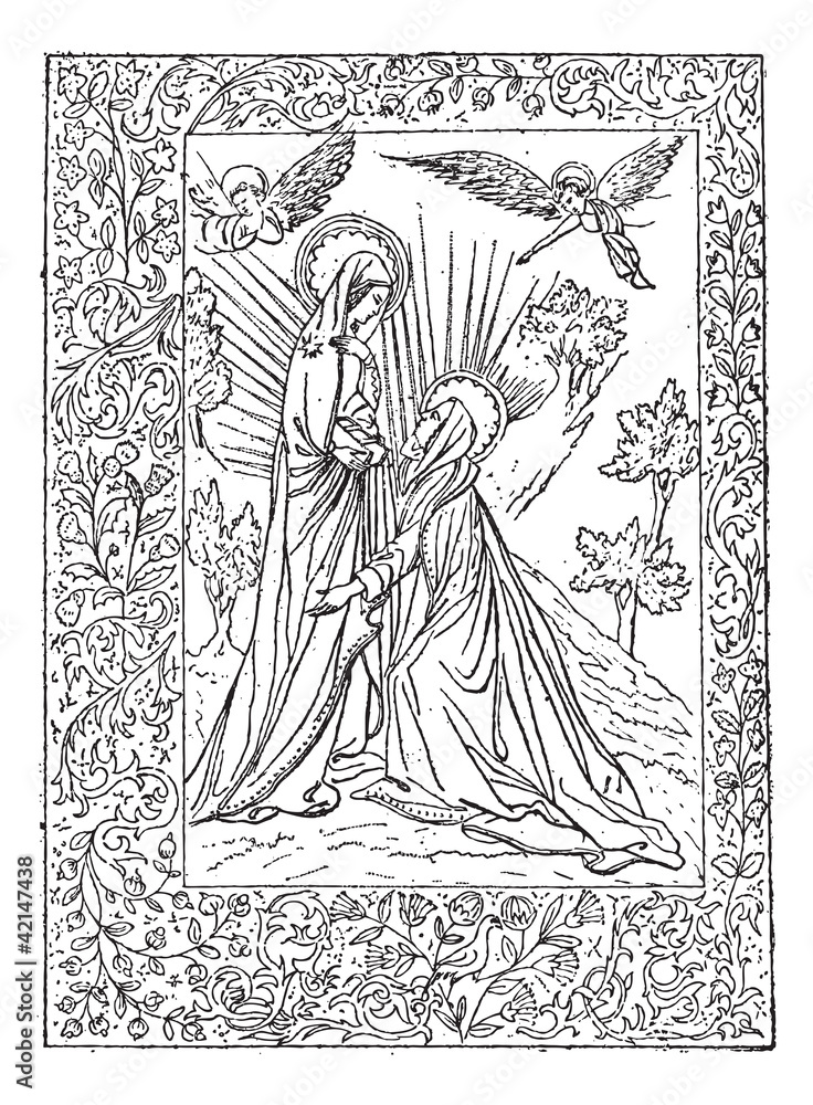 Fototapeta premium Miniature, vintage engraving