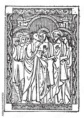 Miniature, vintage engraving