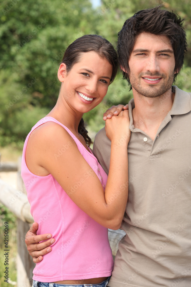 Couple outdoors in the summertime Couple outdoors in the summertime