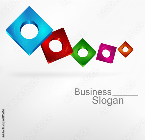 logotype entreprise carré en mouvement couleurs