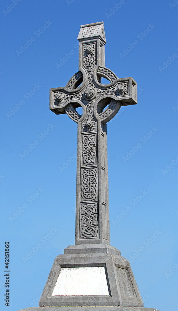 Celtic cross on a blue sky