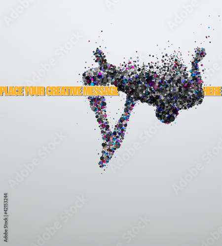 High jump. Creative vector Illustration.
