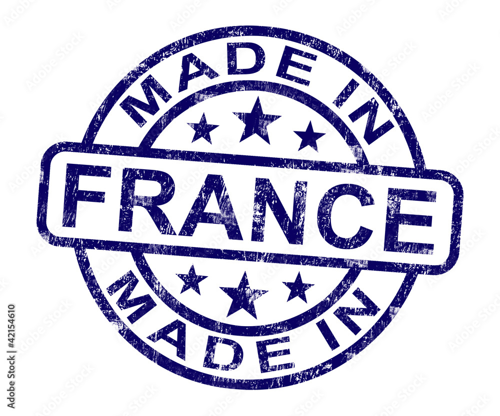 Made In France Stamp Shows French Product Or Produce