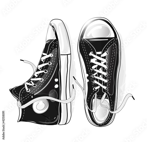 black and white sneakers